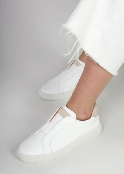 Online DANIEL Viola White Leather Low Profile Trainers