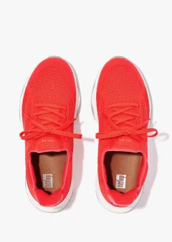 Best FITFLOP Vitamin FFX Knit Neon Orange Red Trainers