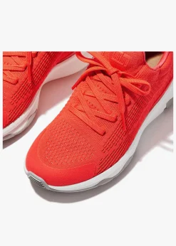 Best FITFLOP Vitamin FFX Knit Neon Orange Red Trainers