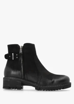 Sale DANIEL Voluptas Black Leather Ankle Boots