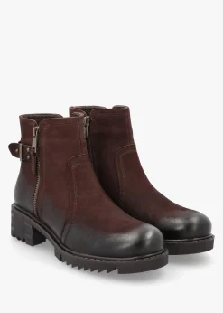 Clearance DANIEL Voluptas Brown Leather Ankle Boots