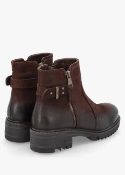 Clearance DANIEL Voluptas Brown Leather Ankle Boots