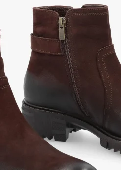 Clearance DANIEL Voluptas Brown Leather Ankle Boots