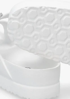 Sale HOT SAND White Two Bar Embellished Mules