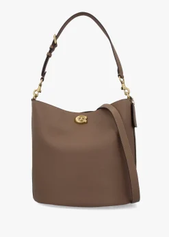 Online COACH Willow Soft Dark Stone Bucket Bag
