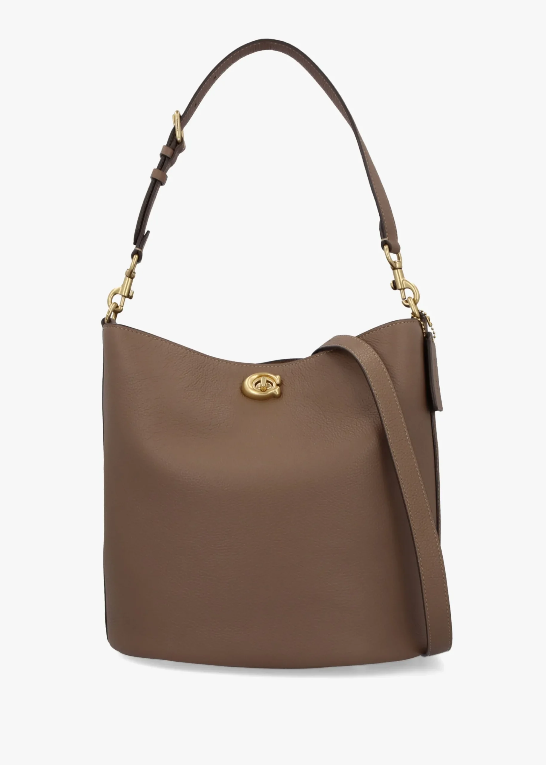 Online COACH Willow Soft Dark Stone Bucket Bag