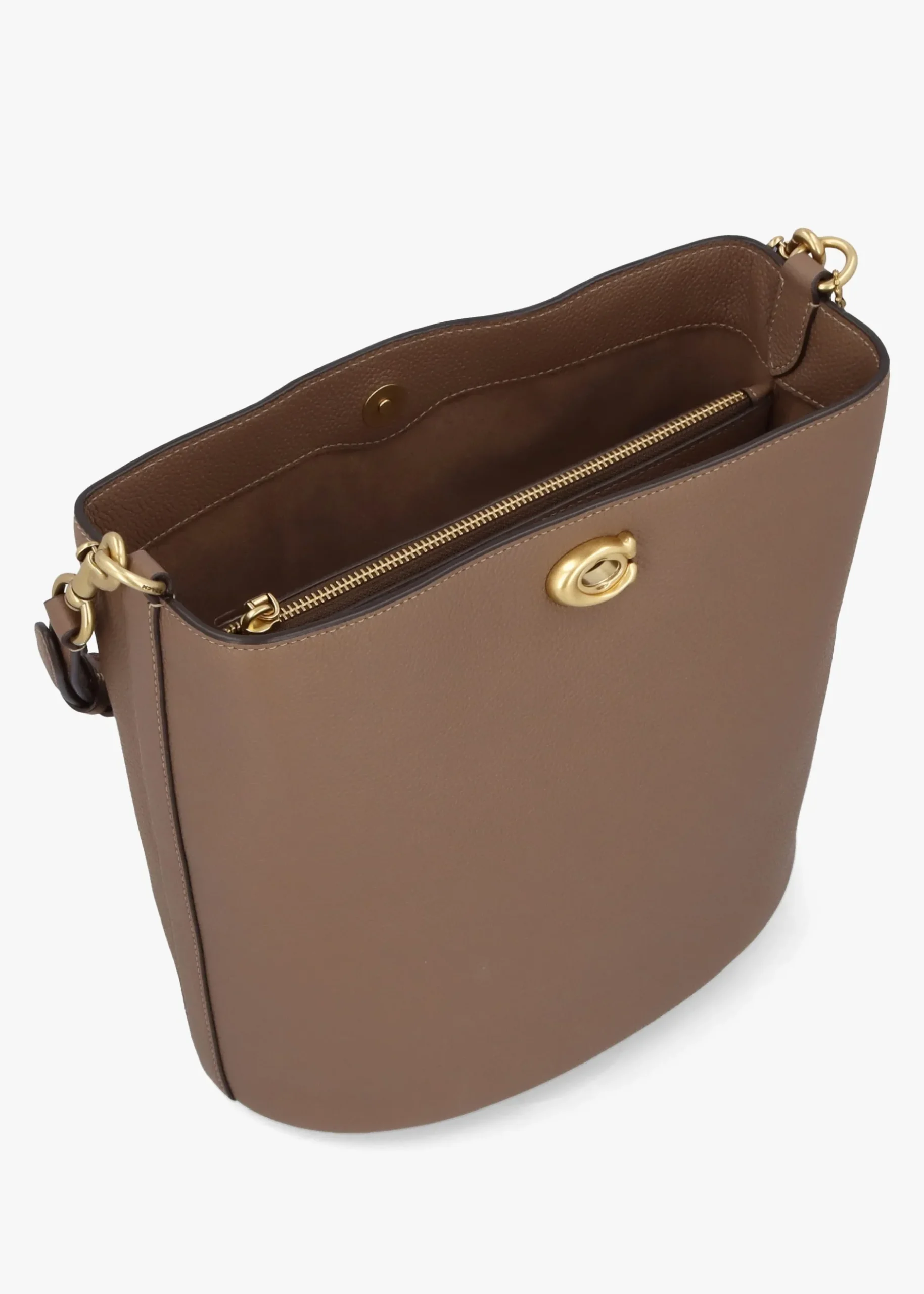 Online COACH Willow Soft Dark Stone Bucket Bag