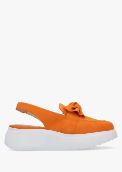 Outlet WONDERS Winger Apricot Suede Knotted Sling Back Moccasins