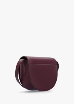 Online LAUREN RALPH LAUREN Witley Medium Red Leather Cross-Body Bag