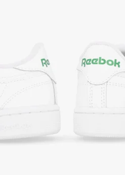 New REEBOK Women's Club C 85 Cloud White Gold Metallic Leather Tennis Trainers