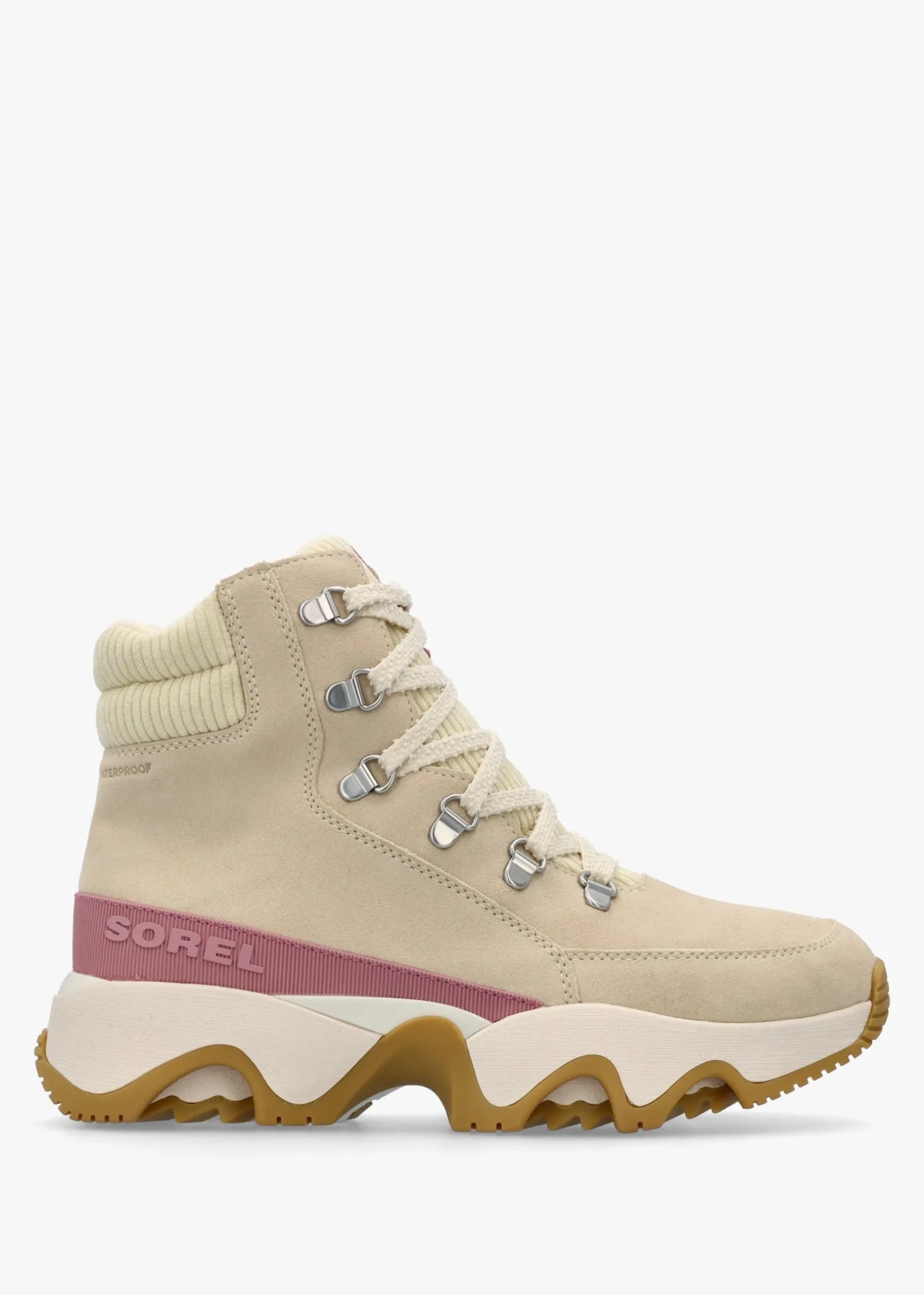 Clearance SOREL Women's Kinetic™ Impact Conquest Plus Waterproof Honey White Dazed Mauve Ankle Boots