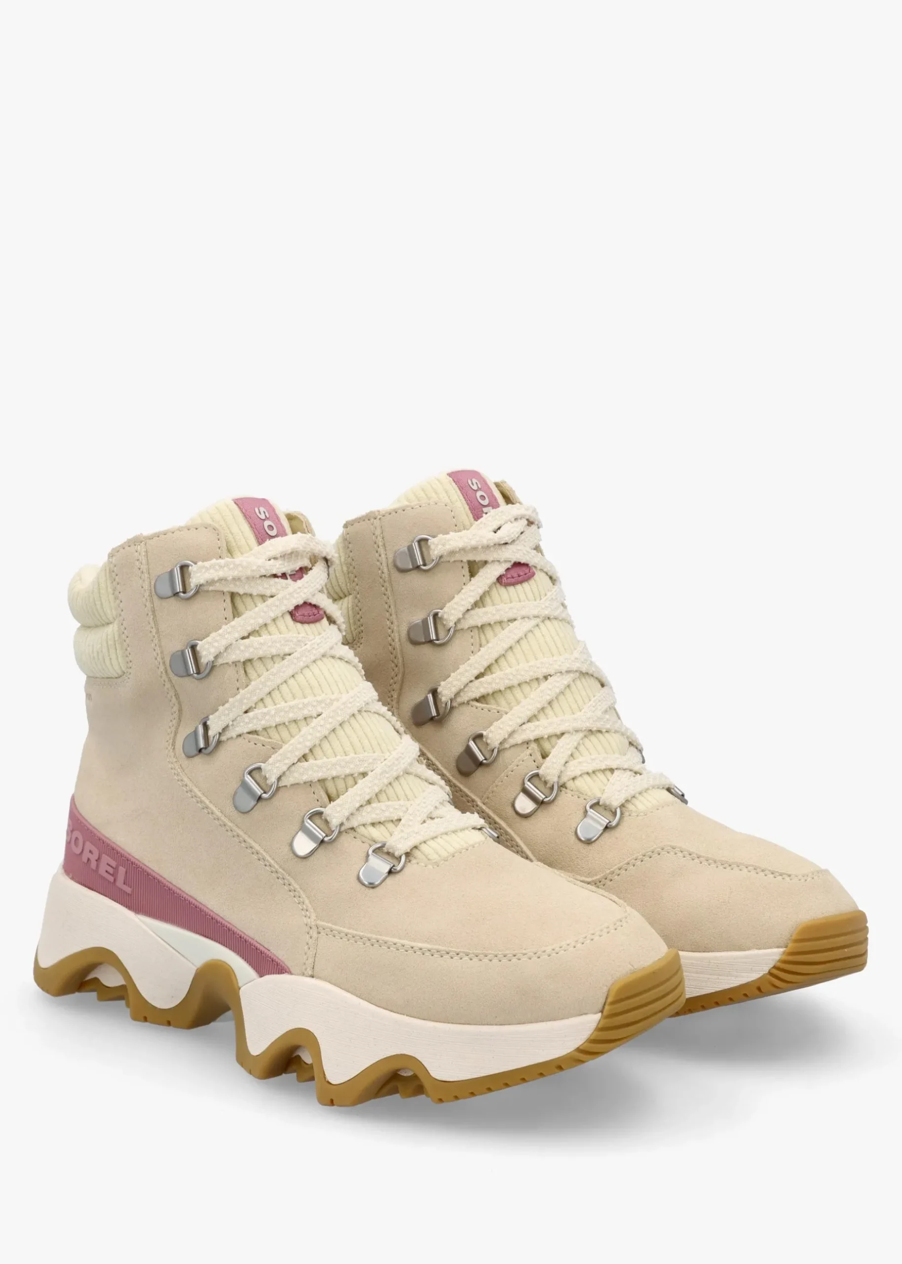 Clearance SOREL Women's Kinetic™ Impact Conquest Plus Waterproof Honey White Dazed Mauve Ankle Boots