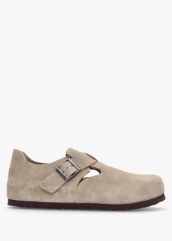 Fashion BIRKENSTOCK Women’s London Taupe Suede Clog Shoes