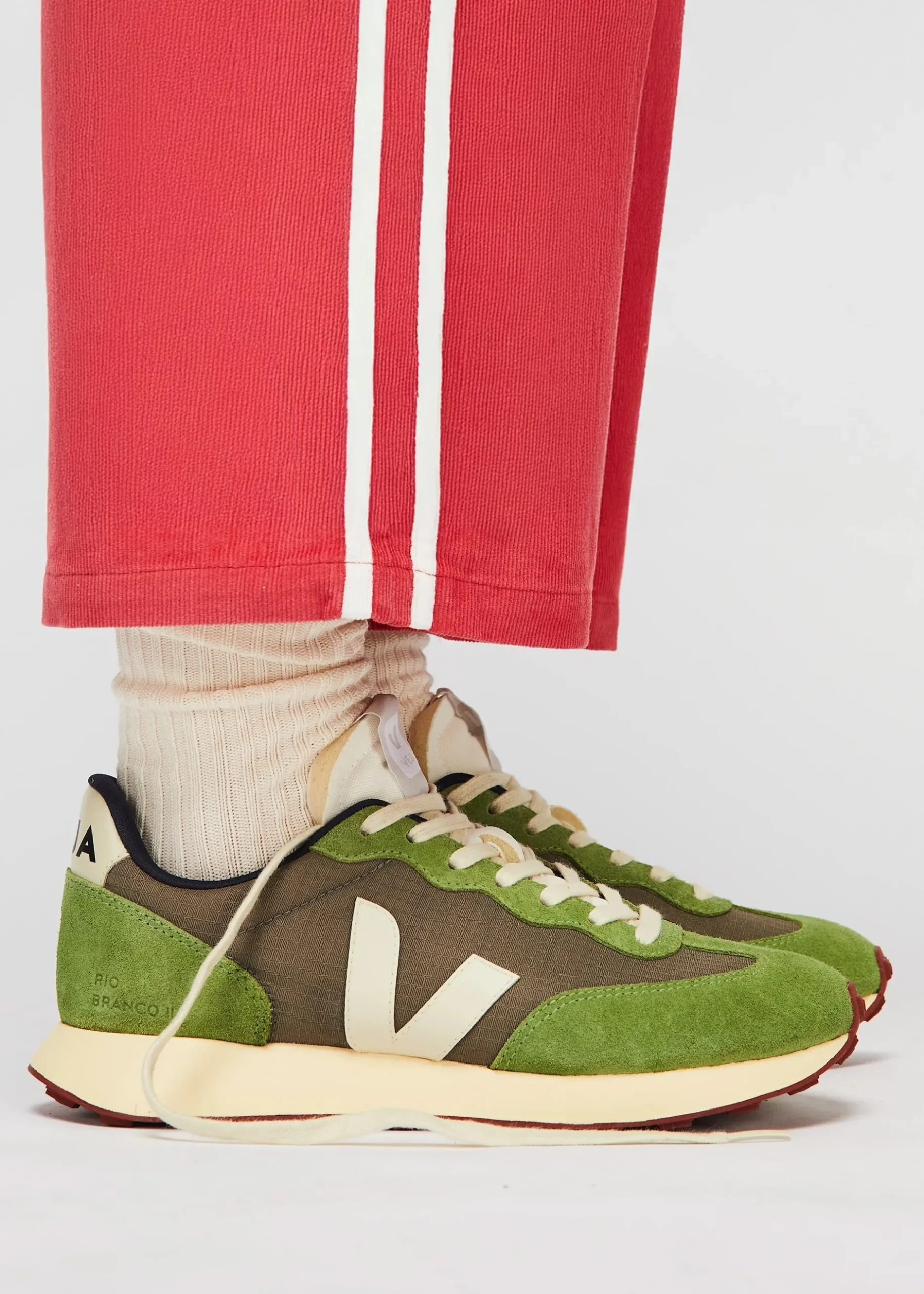 Clearance VEJA Women's Rio Branco II Ripstop Alveomesh Kaki Pierre Trainers