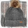 Best BARBOUR Women’s Saltburn Grey Rose Beanie & Tartan Scarf Gift Set