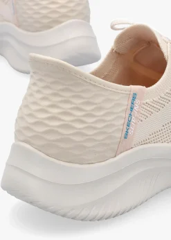 Clearance SKECHERS Women’s Slip Ins Ultra Flex 3.0 Brilliant Natural Trainers