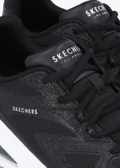 Hot SKECHERS Women’s Tres-Air Uno Glit-Airy Black Trainers