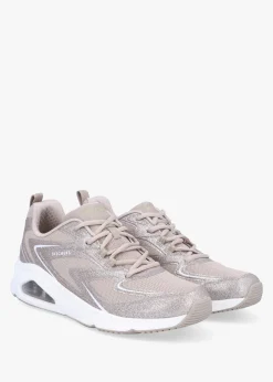 Clearance SKECHERS Women’s Tres-Air Uno Glit-Airy Taupe Trainers