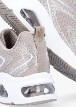 Clearance SKECHERS Women’s Tres-Air Uno Glit-Airy Taupe Trainers