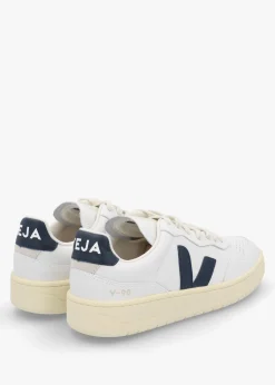 Best VEJA Women's V-90 O.T Leather Extra White Nautico Trainers