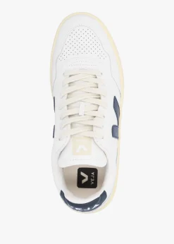Best VEJA Women's V-90 O.T Leather Extra White Nautico Trainers