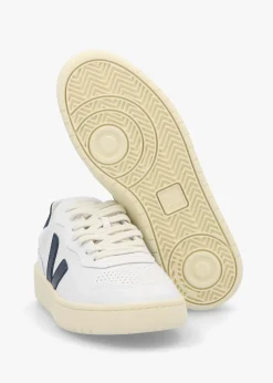 Best VEJA Women's V-90 O.T Leather Extra White Nautico Trainers