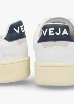 Best VEJA Women's V-90 O.T Leather Extra White Nautico Trainers
