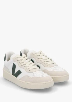 Clearance VEJA Women's V-90 O.T Leather Extra White Cyprus Trainers