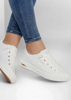 Online SKECHERS Women’s Vegan Arch Fit Meet Ya There White Trainers