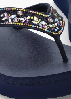 Online SKECHERS Women’s Vinyasa Butterfly Kiss Navy Flip Flops