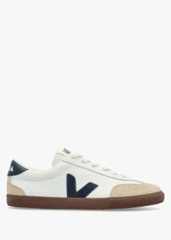 New VEJA Women's Volley O.T Leather White Nautico Bark Trainers