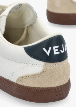 New VEJA Women's Volley O.T Leather White Nautico Bark Trainers