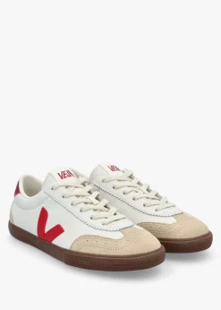 Discount VEJA Women's Volley O.T Leather White Pekin Bark Trainers