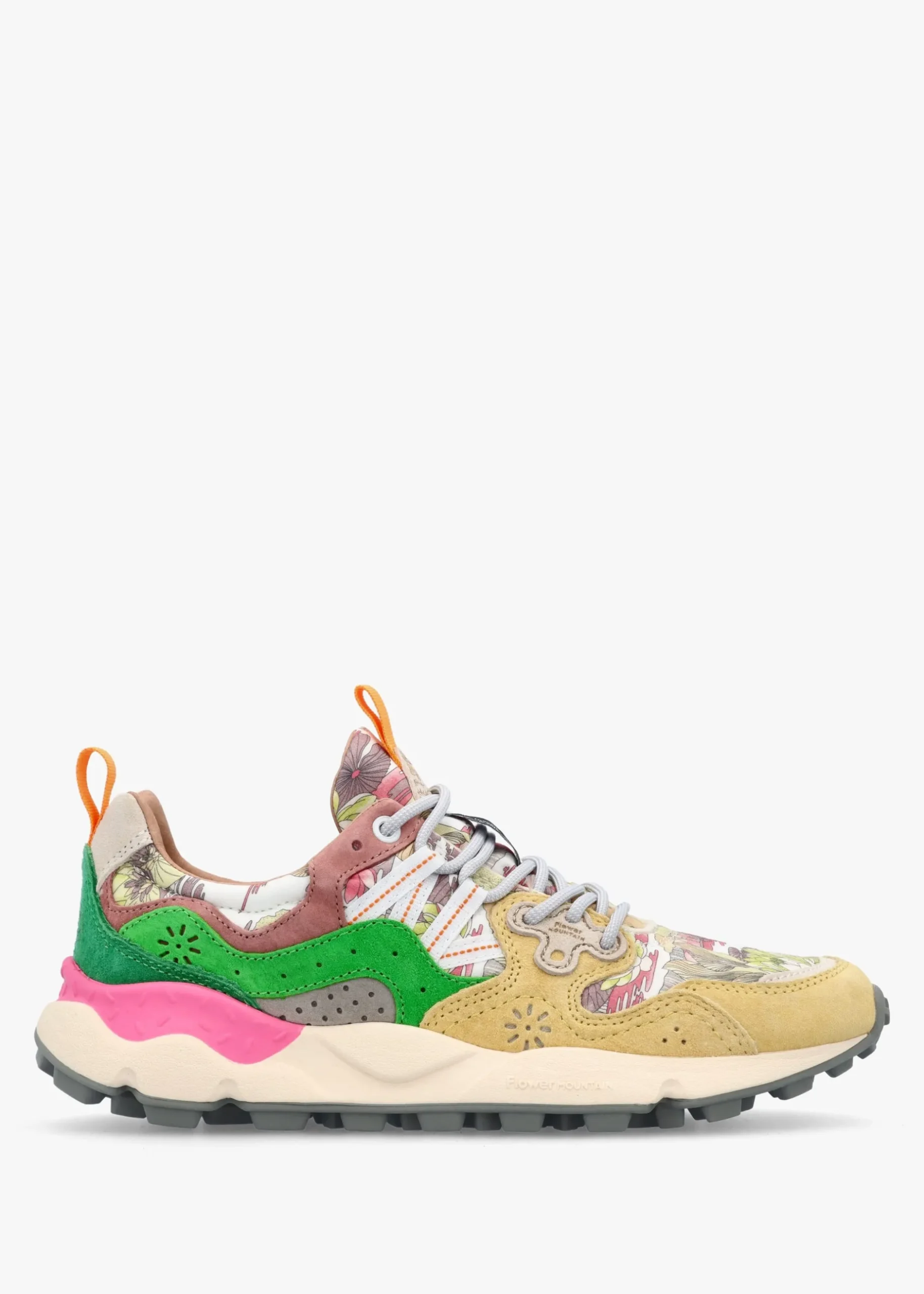 Outlet FLOWER MOUNTAIN Women's Yamano 3 Salmon Multi Suede & Fabric Trainers