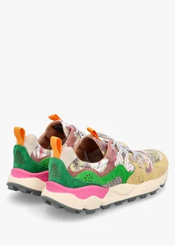 Outlet FLOWER MOUNTAIN Women's Yamano 3 Salmon Multi Suede & Fabric Trainers