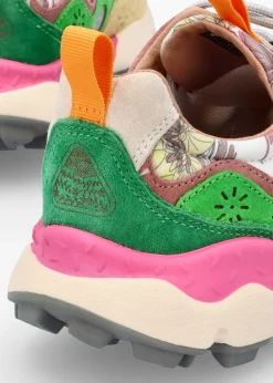 Outlet FLOWER MOUNTAIN Women's Yamano 3 Salmon Multi Suede & Fabric Trainers