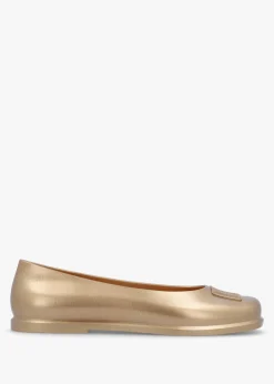 Online MARC JACOBS x Melissa Ruby Gold Beige Ballet Pumps