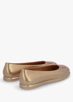 Online MARC JACOBS x Melissa Ruby Gold Beige Ballet Pumps