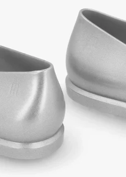 New MARC JACOBS x Melissa Ruby Silver Grey Ballet Pumps