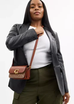 Online COACH Zoe Signature Coated Canvas Tan Caramel Shoulder Bag